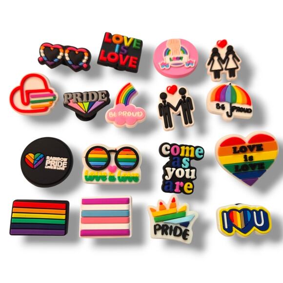 17 LGBTQ Pride Shoe Charms - Picture 1 of 3